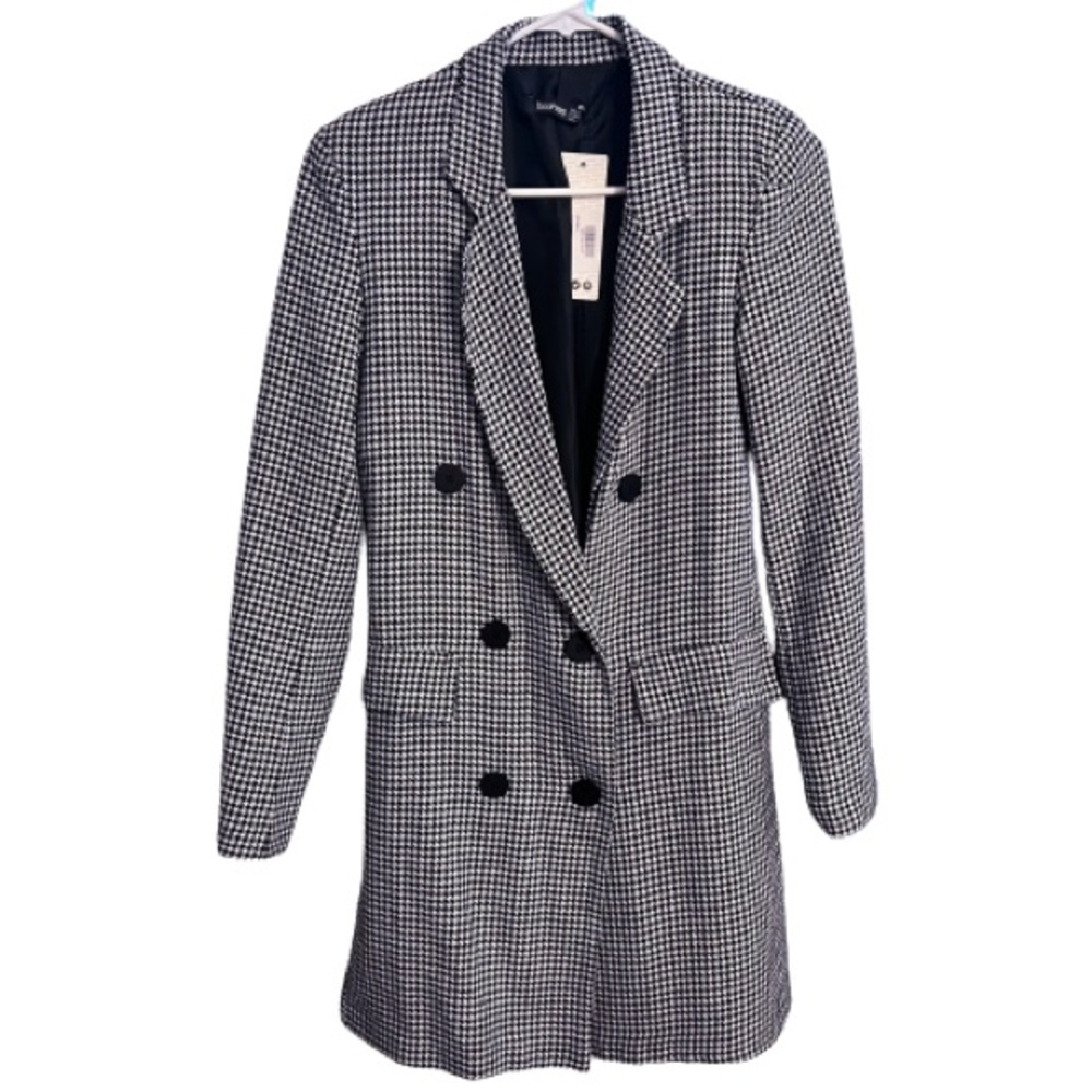 DOGTOOTH DOUBLE BREASTED BLAZER - Picture 2 of 5